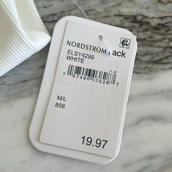 ELODIE Square Neck short sleeve Top/ white/ Essential/Finely ribbed - Picture 2 of 6